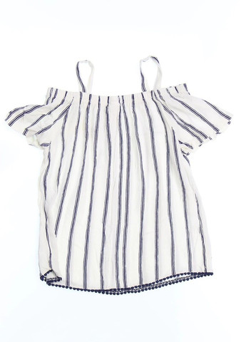 Белая в полоску блузка C&A летняя