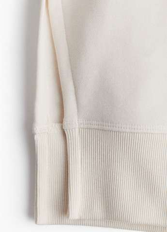 Кремовий світшот для вагітних H&M напис без декору (362050205)