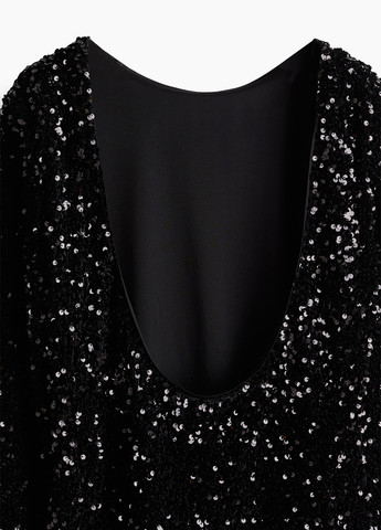 Чорна коктейльна сукня H&M однотонна