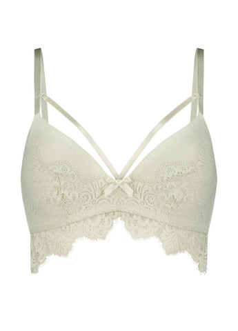 Світло-зелений бралетт бюстгальтер Hunkemoller з кісточками поліамід, мереживо