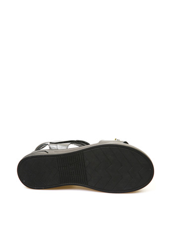 Темно-серые босоножки Lonza на липучке с камнями