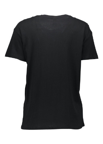Черная летняя футболка с коротким рукавом Piazza Italia