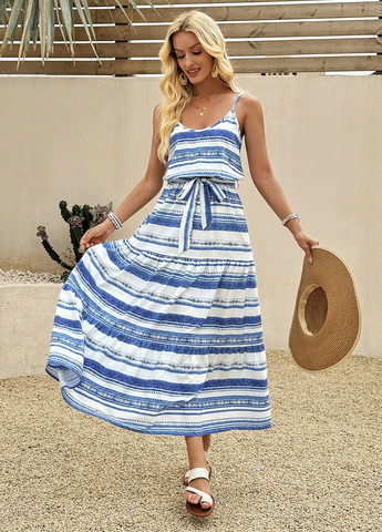 Комбінована кежуал сукня а-силует SHEIN з геометричним візерунком