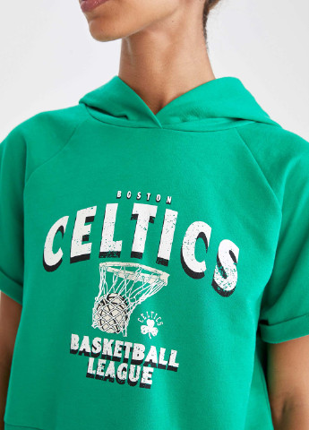 Зеленая летняя boston celtics DeFacto Трикотажный свитшот