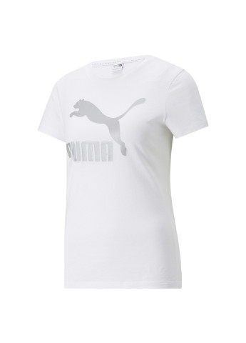 Біла всесезон футболка classics logo women's tee Puma
