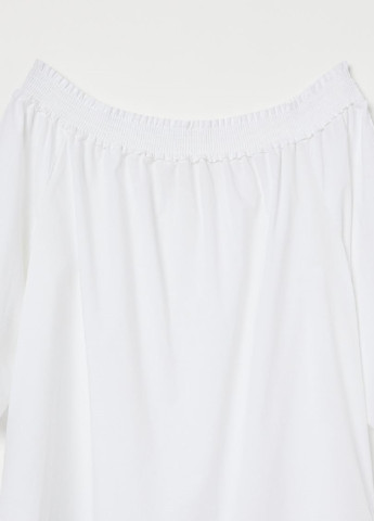 Белая блузка с открытыми плечами H&M