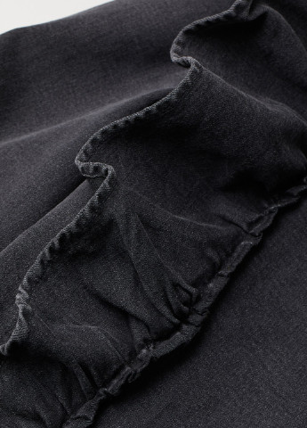 Темно-сіра джинсова джинсова сукня H&M однотонна