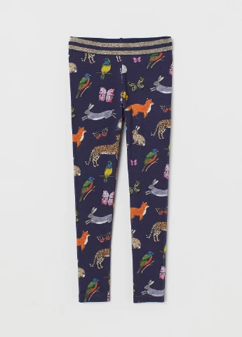 Темно-синие демисезонные леггинсы H&M