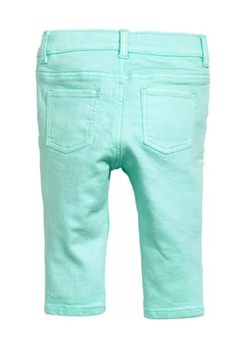 Мятные демисезонные зауженные джинсы H&M