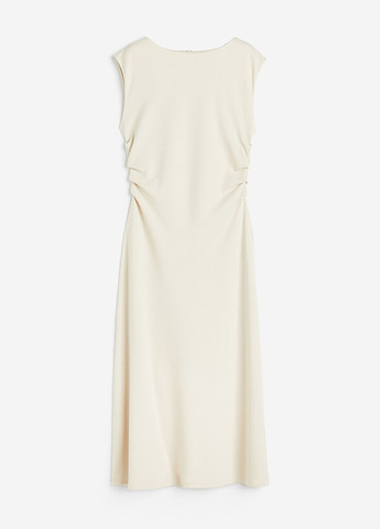 Светло-бежевое кэжуал платье футляр H&M однотонное