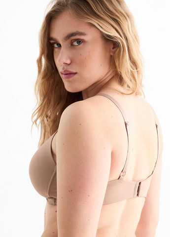 Бежевий бралетт бюстгальтер C&A без кісточок поліамід