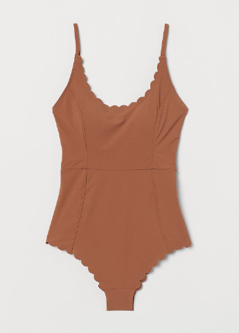 Светло-коричневый летний купальник слитный H&M