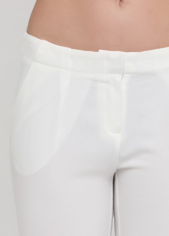 Белые кэжуал летние укороченные брюки Camaieu