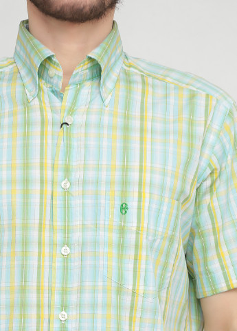 Светло-зеленая кэжуал рубашка в клетку Conte of Florence
