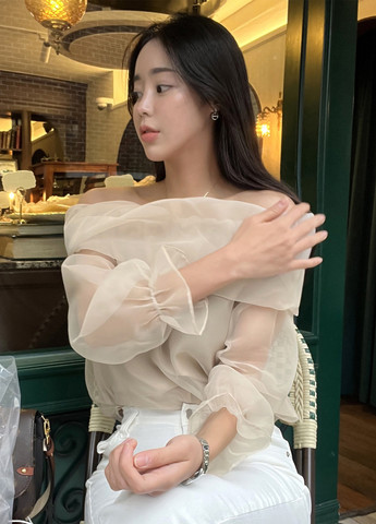 Кремовая блуза SHEIN