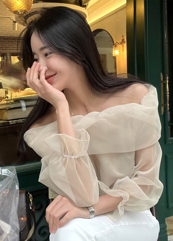 Кремовая блуза SHEIN