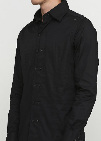 Черная кэжуал рубашка однотонная Moscanueva