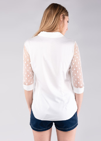 Белая летняя блуза с коротким рукавом Zara