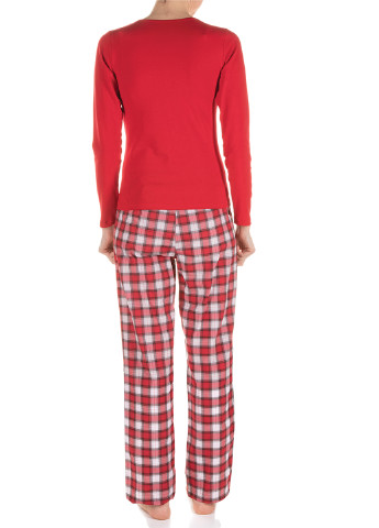 Красная всесезон пижама (лонгслив, брюки) лонгслив + брюки DoReMi