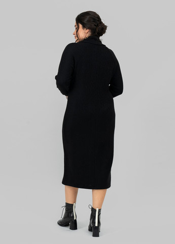 Черное кэжуал платье платье-свитер A'll Posa однотонное