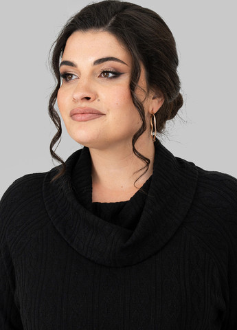 Черное кэжуал платье платье-свитер A'll Posa однотонное