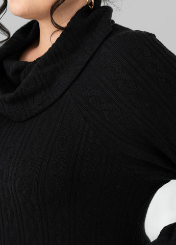 Черное кэжуал платье платье-свитер A'll Posa однотонное