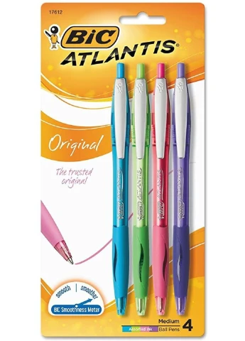 Набір кулькових ручок 4 шт автоматичних Atlantis,1mm ( VCGAP41-ASST) Bic (255665098)