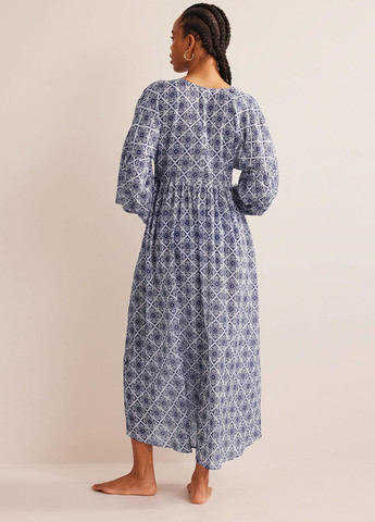 Серое кэжуал платье оверсайз Boden с абстрактным узором