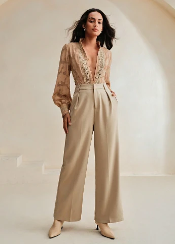 Коричнева блуза SHEIN