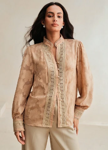 Коричнева блуза SHEIN