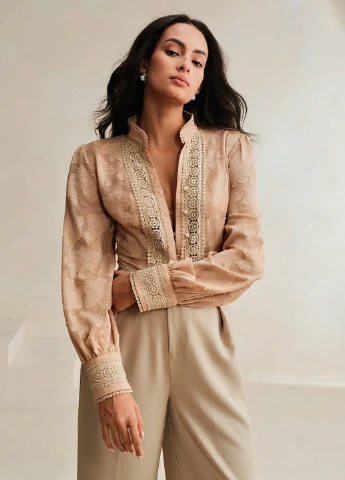 Коричнева блуза SHEIN