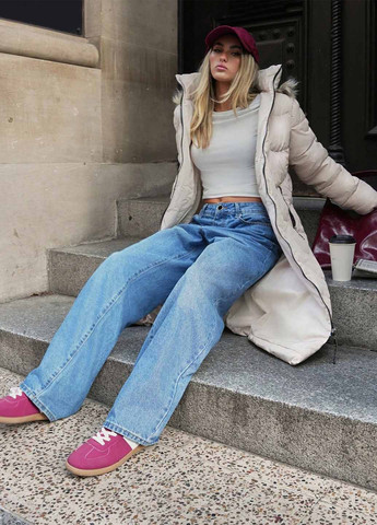 Світло-бежеве зимнє Пальто однобортне SHEIN