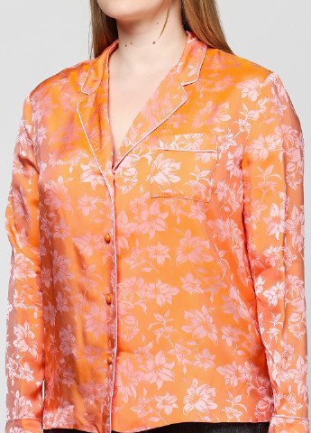 Оранжевый женский жакет Pinko с цветочным узором - демисезонный
