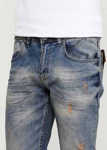 Синие демисезонные прямые джинсы Murratto