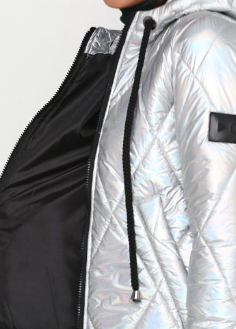 Серебряная демисезонная куртка Elisabetta Franchi