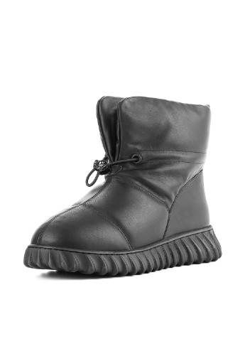 Черные дутики Le'BERDES со шнурками