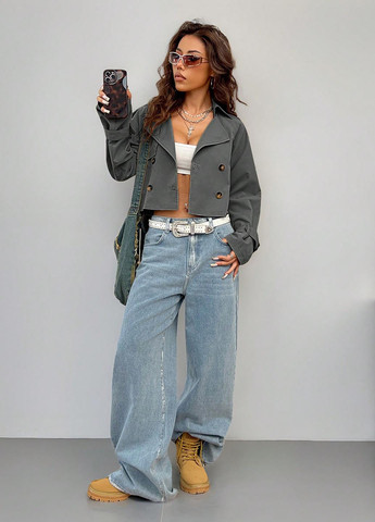 Серая демисезонная куртка SHEIN