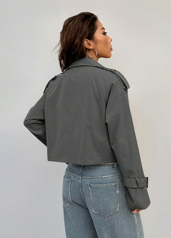 Серая демисезонная куртка SHEIN