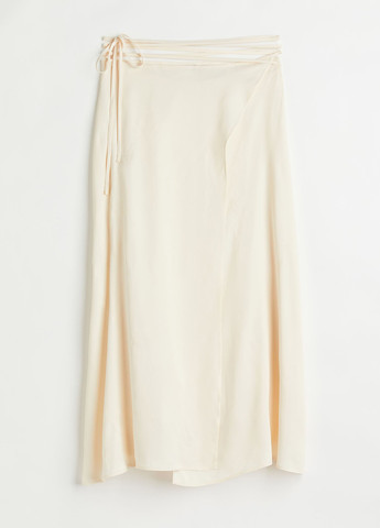 Кремовая кэжуал однотонная юбка H&M