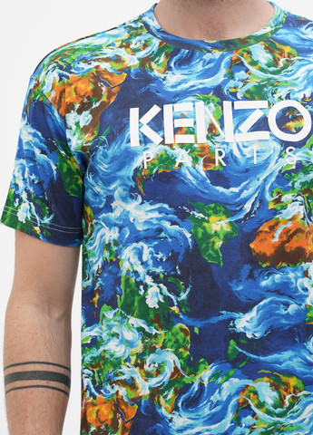 Голубая футболка Kenzo
