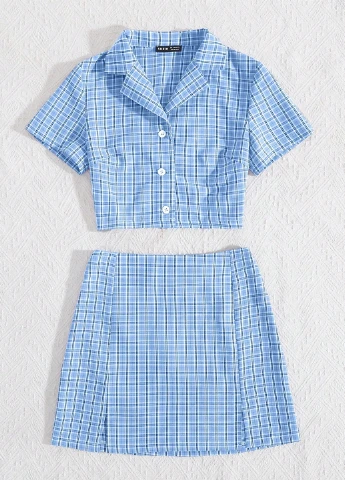 Костюм (рубашка, юбка) SHEIN (325828490)