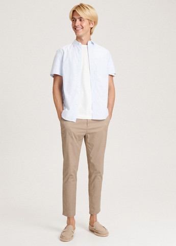 Светло-голубой кэжуал рубашка в полоску Reserved