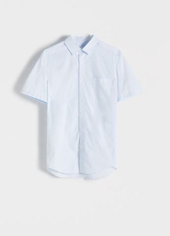 Светло-голубой кэжуал рубашка в полоску Reserved