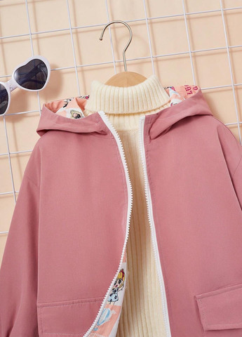 Комбинированная демисезонная куртка двосторонняя SHEIN