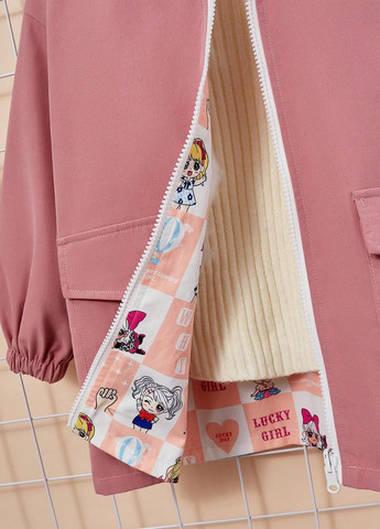 Комбинированная демисезонная куртка двосторонняя SHEIN