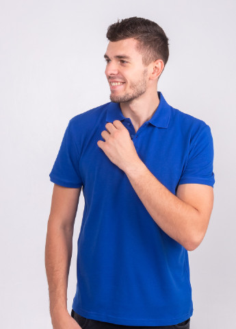 Синяя футболка-футболка поло чоловіча для мужчин TvoePolo однотонная