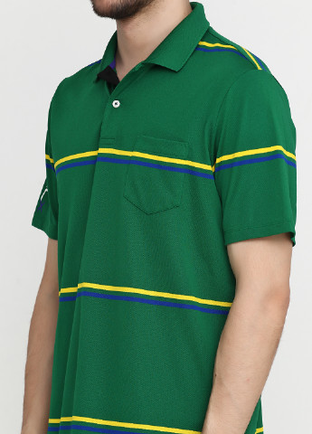 Зеленая футболка-поло для мужчин Ralph Lauren в полоску