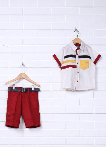 Красный демисезонный комплект (рубашка, шорты) Control Kids