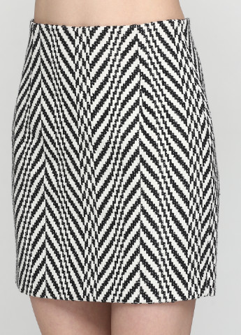 Белая кэжуал с геометрическим узором юбка Mango мини