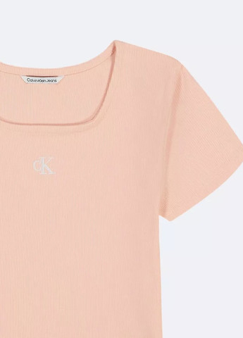 Бледно-розовая летняя футболка Calvin Klein